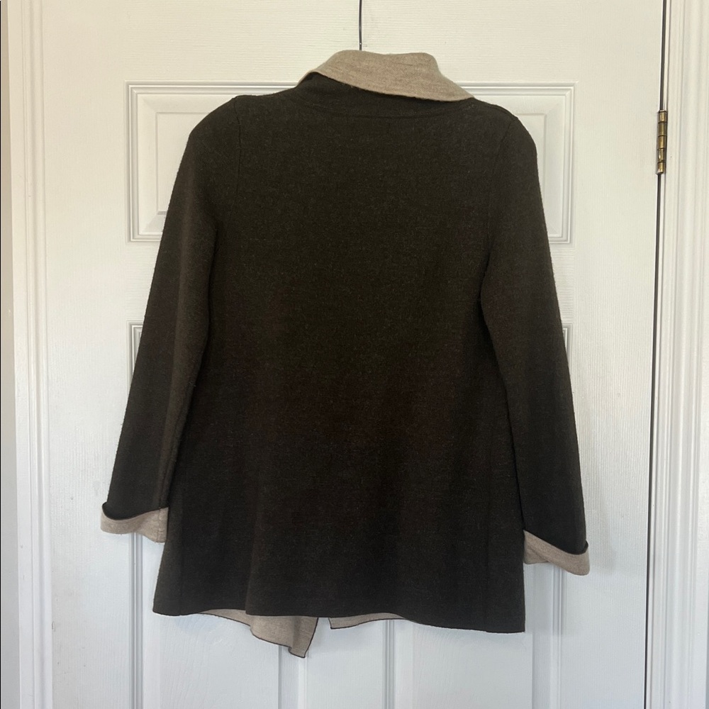 Jones New York Brown and Cream Knit Cardigan - Picture 3 of 3